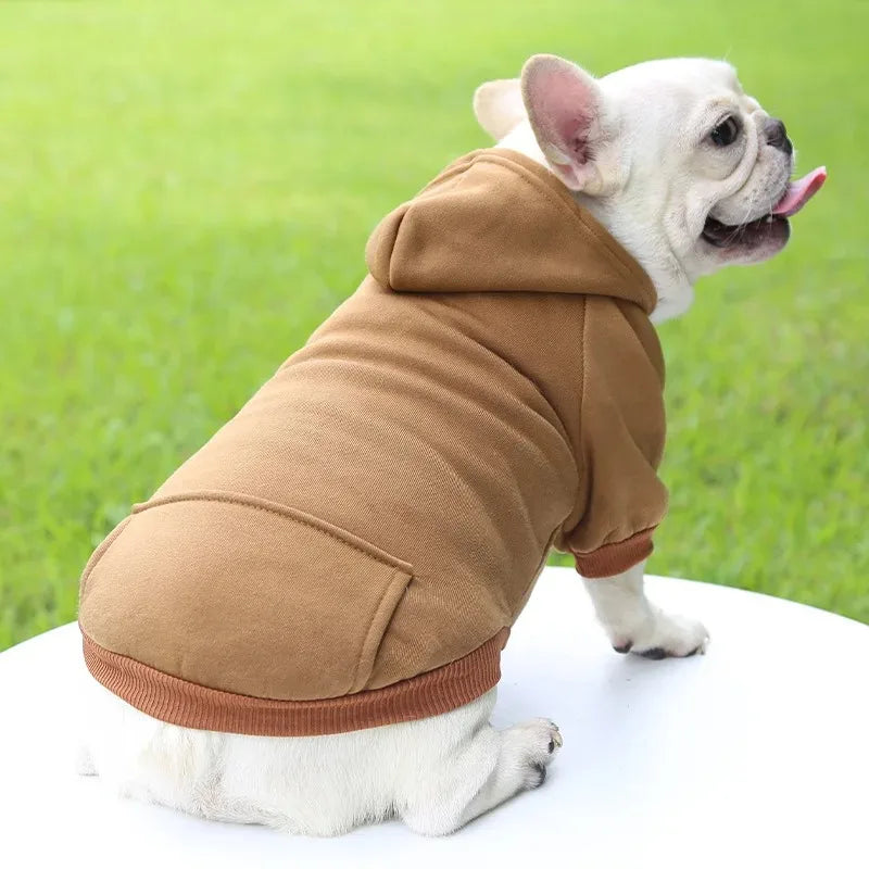 Autumn/Winter Pet Cotton Hooded Sweatshirts for Small Dogs & Cats