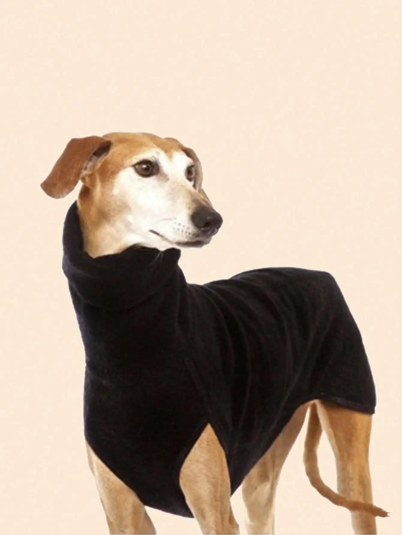 Dog Winter Sweater, Turtleneck Stretch Greyhound Apparel Pet Clothes Coat Outfit for Medium, Large