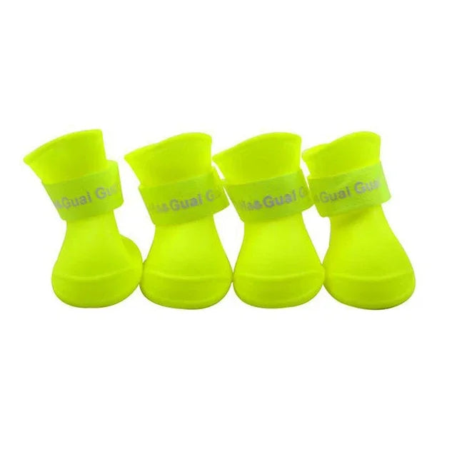 Pet Dog Rainshoes Waterproof Silicone Dog Shoes Anti-skid Boots For Small, Medium & Large Dogs or Cats