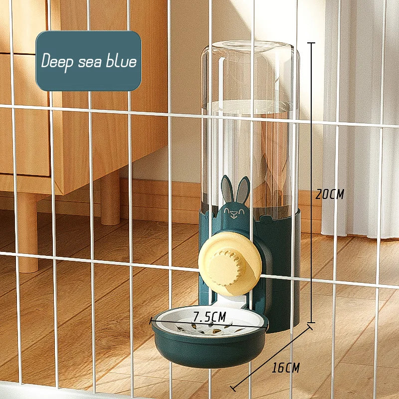 Automatic Pet Bowls Cage Hanging Feeder Dog Water Bottle Food Container Dispenser Bowl for Puppy or Cats