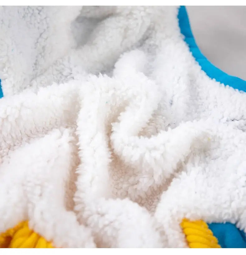 Cat Clothing for Winter Thick Four-legged Coat for Warmth