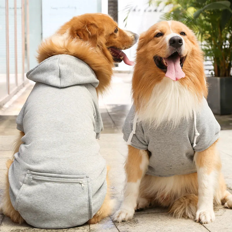 Big Dog Pet Hoodies Clothes 2XL-5XL for Medium Large Labrador Golden Retriever Shepherd Husky Autumn Winter Warm Pet Clothing