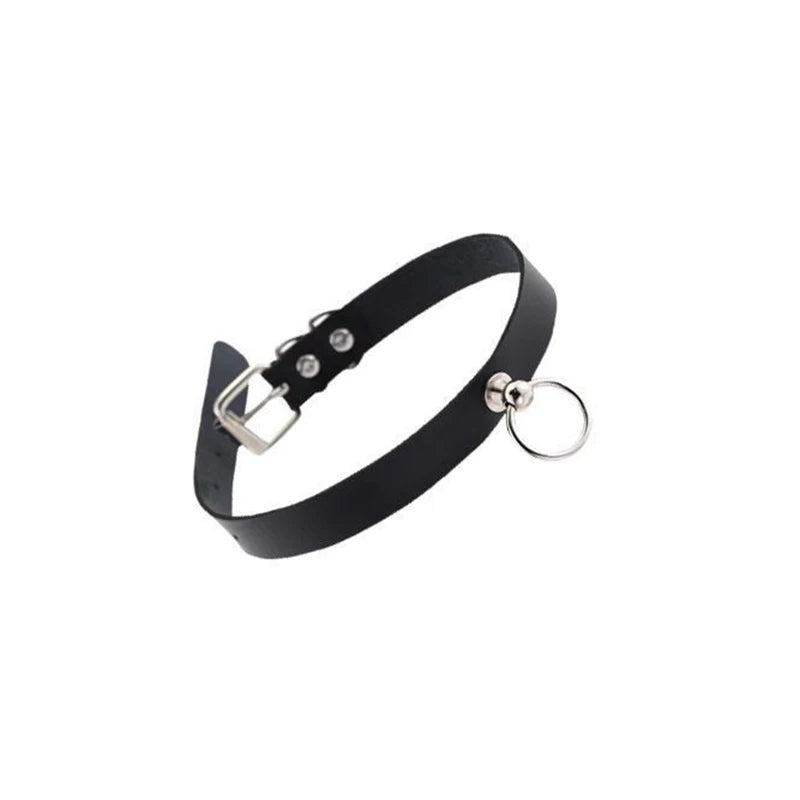 Black Leather Collar