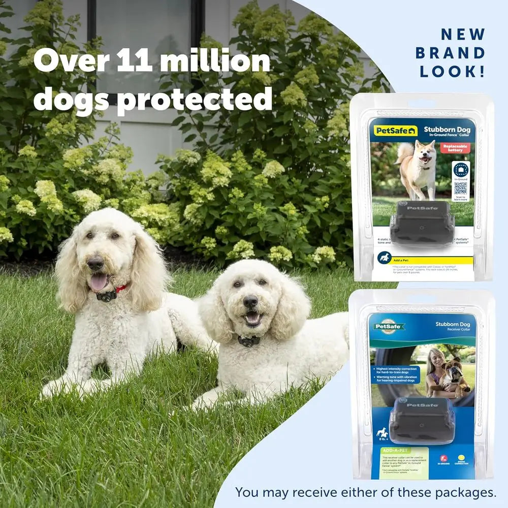 PetSafe Stubborn Dog In-Ground Fence Reciever Collar - Waterproof & Battery-Operated Adjustable Invisible Boundary