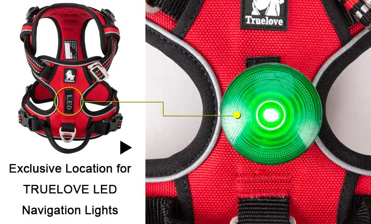 Reflective Nylon Dog Harness, No Pull Adjustable Medium & Large Dogs