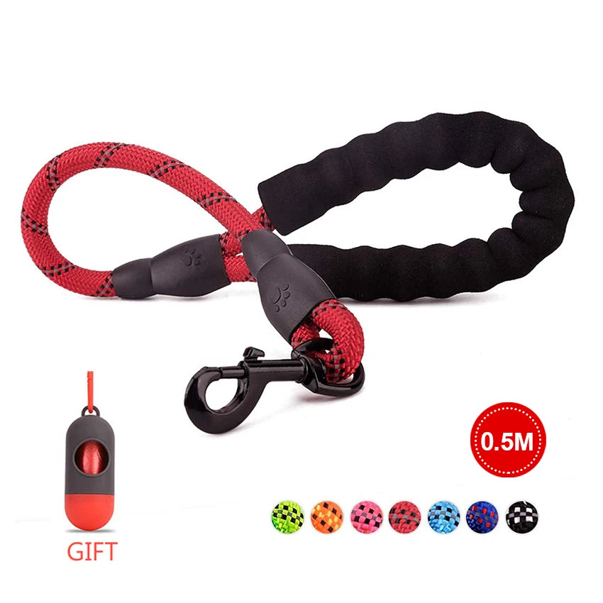 Pet Leash Reflective Strong Dog Leash 1.5M Long with Comfortable Padded Handle