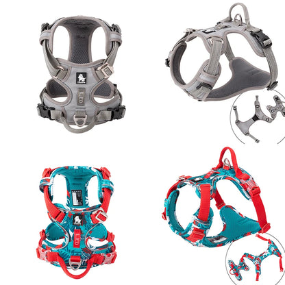 Reflective Nylon Dog Harness, No Pull Adjustable Medium & Large Dogs
