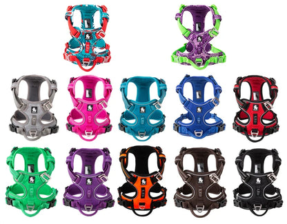 Reflective Nylon Dog Harness, No Pull Adjustable Medium & Large Dogs