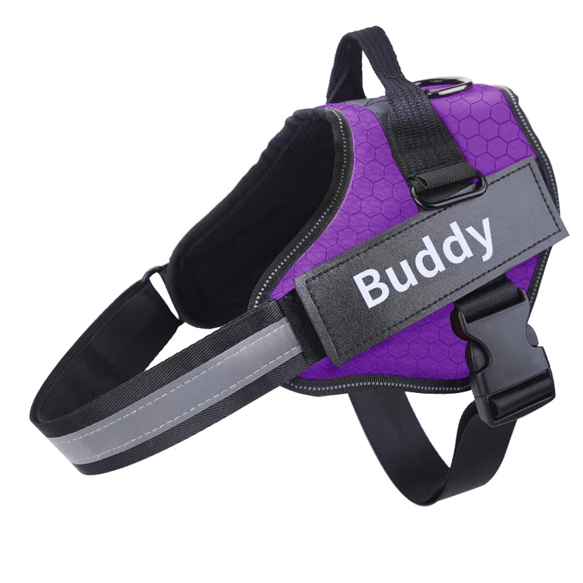 Personalized Dog Harness NO PULL, Reflective Adjustable, ID custom Dog Harness Vest for Small Large Dogs