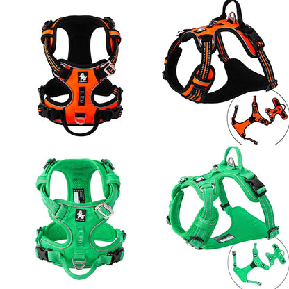 Reflective Nylon Dog Harness, No Pull Adjustable Medium & Large Dogs