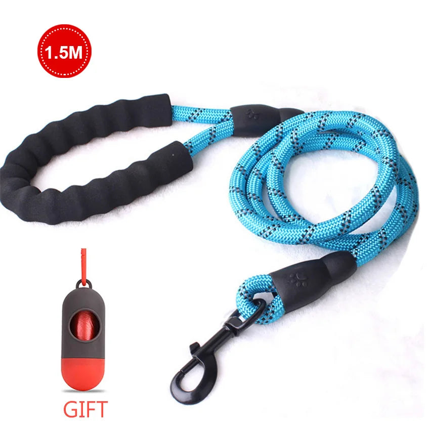 Pet Leash Reflective Strong Dog Leash 1.5M Long with Comfortable Padded Handle