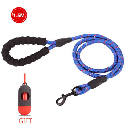 Pet Leash Reflective Strong Dog Leash 1.5M Long with Comfortable Padded Handle