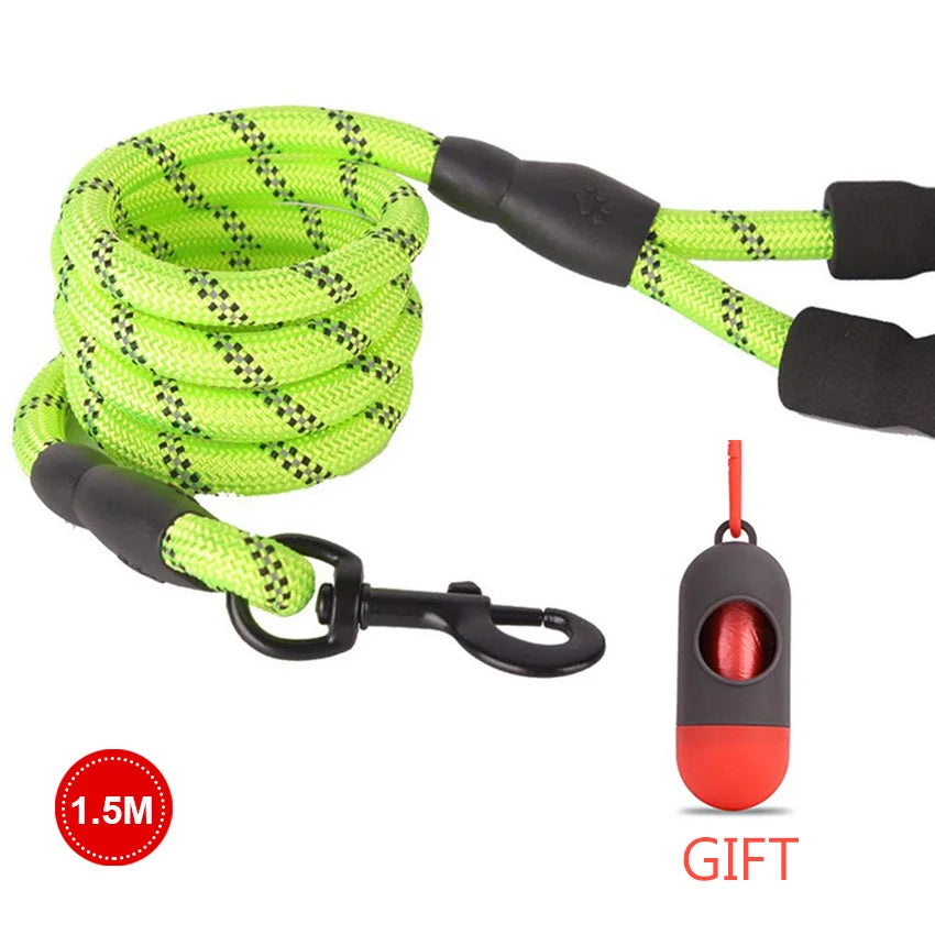 Pet Leash Reflective Strong Dog Leash 1.5M Long with Comfortable Padded Handle