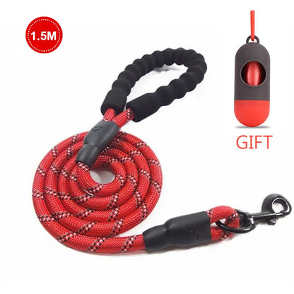 Pet Leash Reflective Strong Dog Leash 1.5M Long with Comfortable Padded Handle