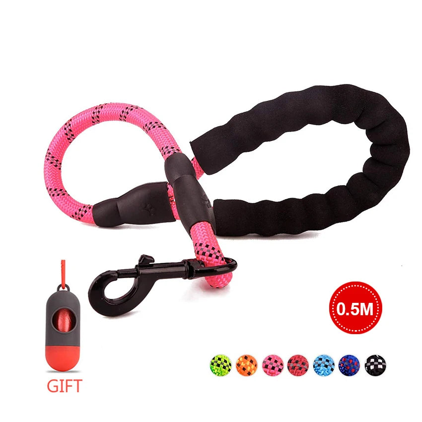 Pet Leash Reflective Strong Dog Leash 1.5M Long with Comfortable Padded Handle