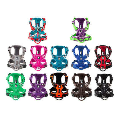 Reflective Nylon Dog Harness, No Pull Adjustable Medium & Large Dogs