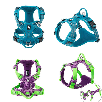Reflective Nylon Dog Harness, No Pull Adjustable Medium & Large Dogs