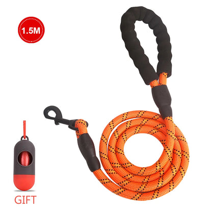 Pet Leash Reflective Strong Dog Leash 1.5M Long with Comfortable Padded Handle