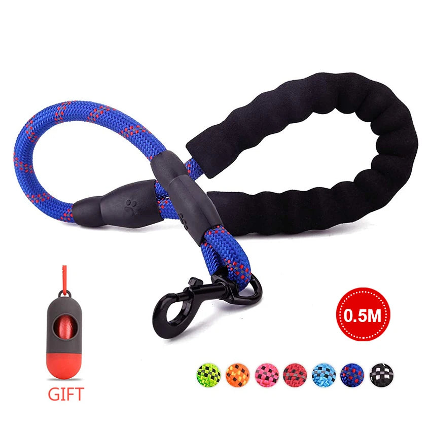 Pet Leash Reflective Strong Dog Leash 1.5M Long with Comfortable Padded Handle