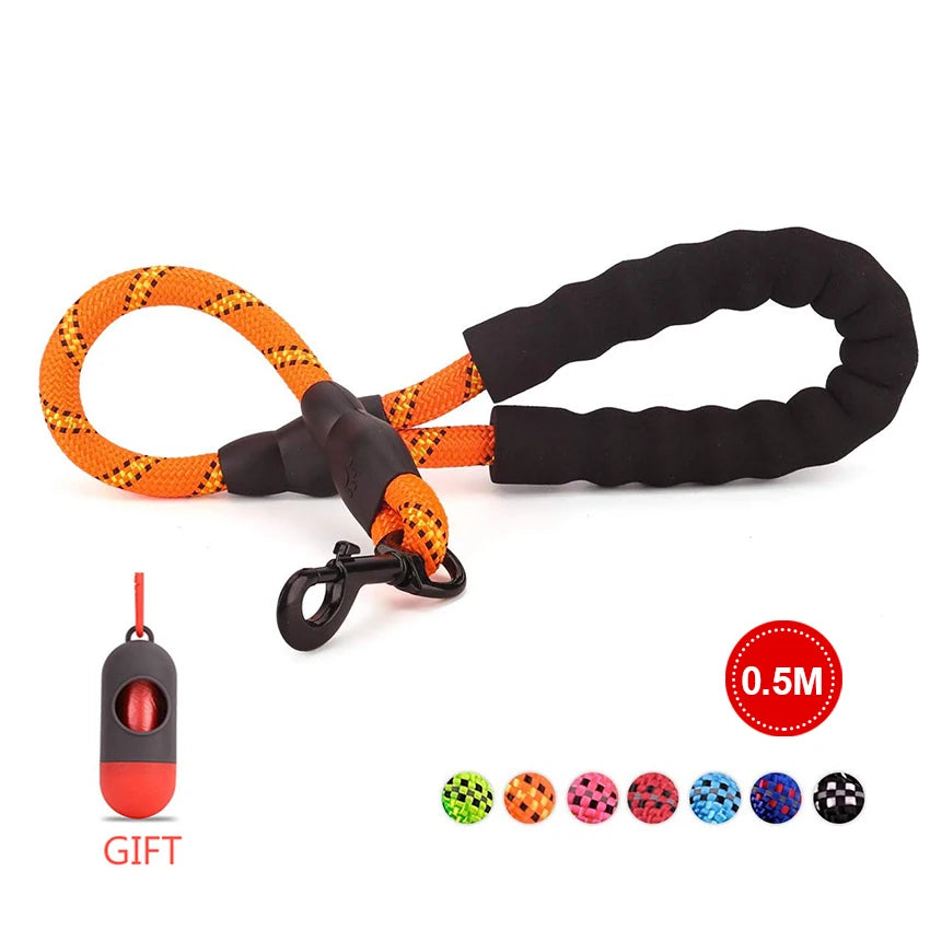 Pet Leash Reflective Strong Dog Leash 1.5M Long with Comfortable Padded Handle