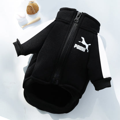 Manufacturer Customizes Pet Clothes for Autumn and Winter, Warm Trendy Brand Sweatshirts with Letters for Dogs and Cats, Small, Medium and Large Dogs
