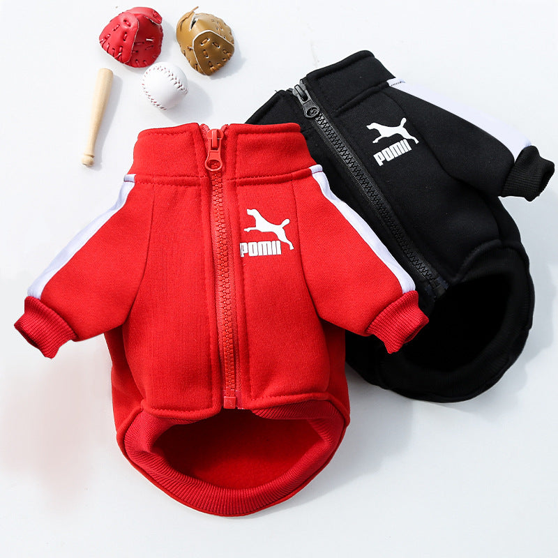 Manufacturer Customizes Pet Clothes for Autumn and Winter, Warm Trendy Brand Sweatshirts with Letters for Dogs and Cats, Small, Medium and Large Dogs