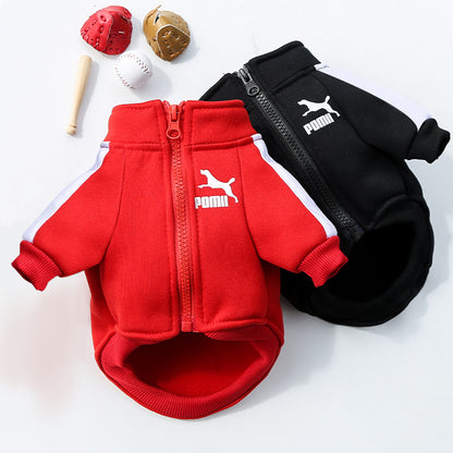 Manufacturer Customizes Pet Clothes for Autumn and Winter, Warm Trendy Brand Sweatshirts with Letters for Dogs and Cats, Small, Medium and Large Dogs