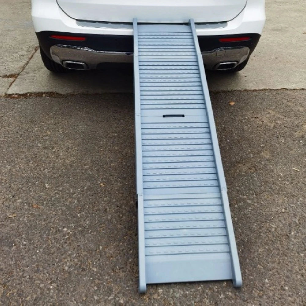 Folding Portable Pet Stair Ramp Non-Slip Rug Surface Dog SUV & Truck Ramp 59x15.8 Inch