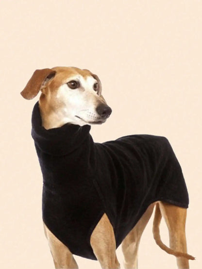 Dog Winter Sweater, Turtleneck Stretch Greyhound Apparel Pet Clothes Coat Outfit for Medium, Large