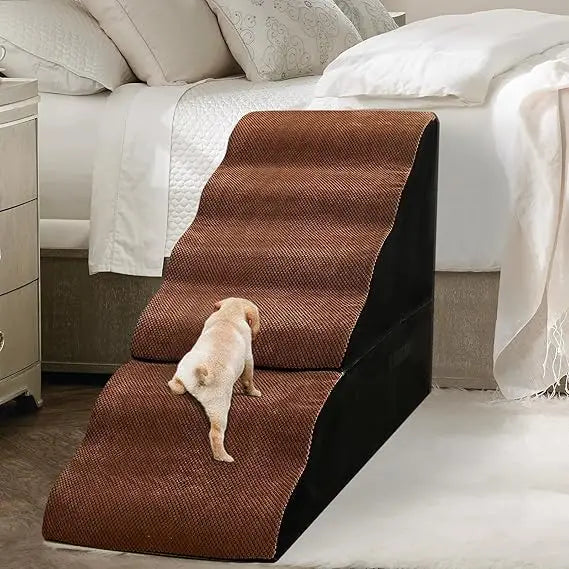 Dog Stairs for High Beds 30-36 inches Tall, 6-Step Pet Stairs/Steps for Small Large Dogs