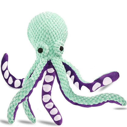 Dog pet plush octopus toy, interactive sound, companion toy