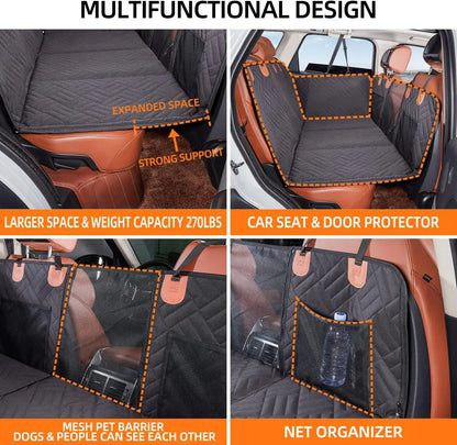 Back Seat Extender,Dog Seat Cover for Back Seat,Hard Bottom Car Seat Cover