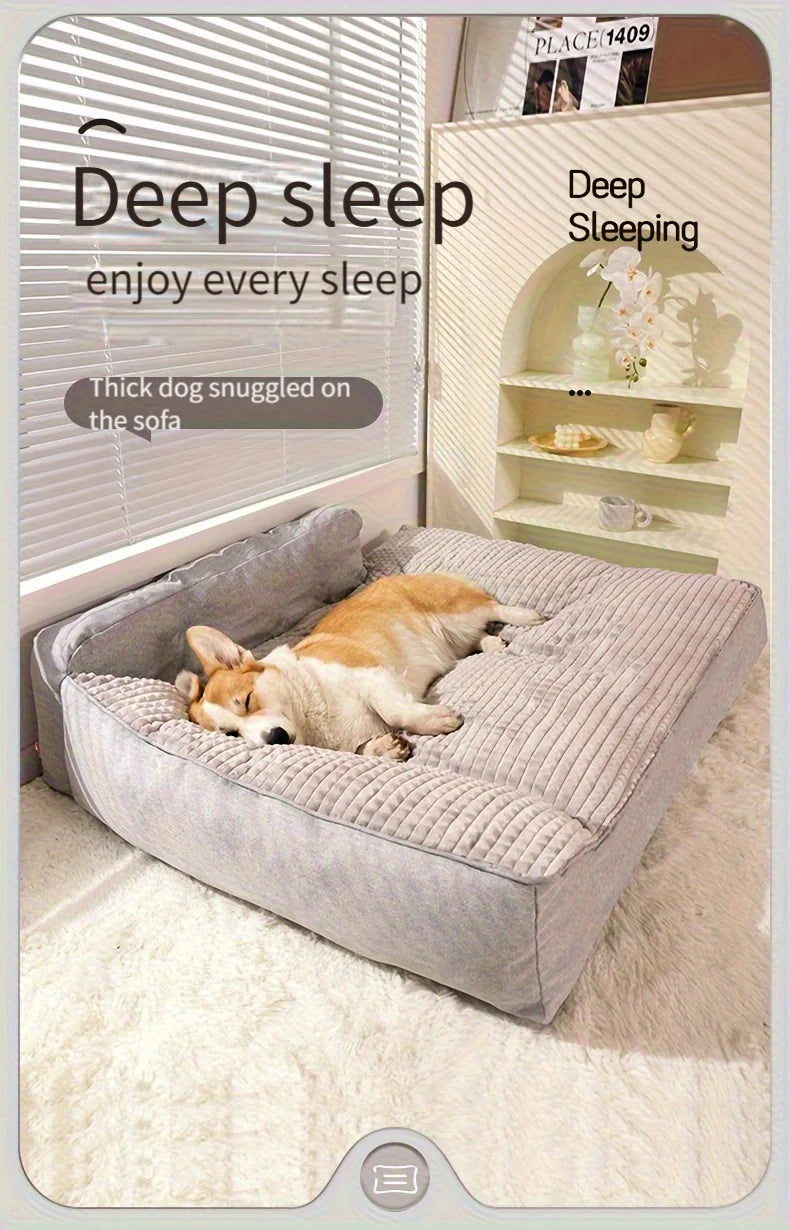 47.2x35.4inch Large Dog Winter Warm Bed Extra Large Deep Sleep for Big Breeds