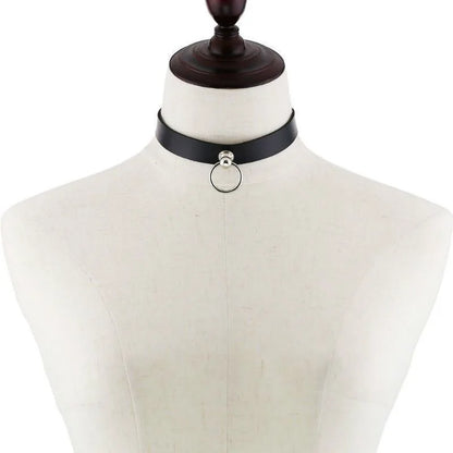 Black Leather Collar