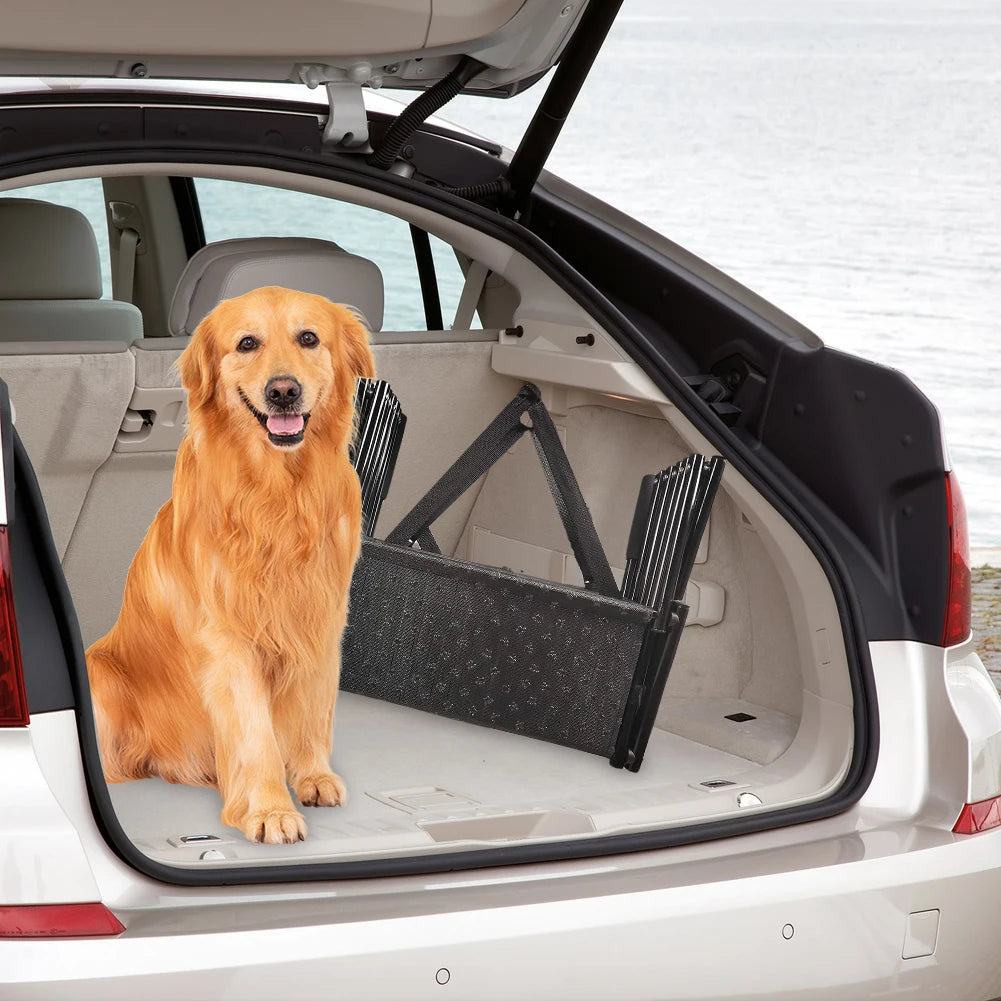 5 Steps Dog Car Ramp for Large Dog Support Up 150 Lbs Foldable Portable Dog Steps