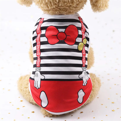 Pet Dog Clothes Cartoon Clothing Puppy Dogs Soft Vests Summer Shirt Casual T-Shirt for Small Pet Supplies