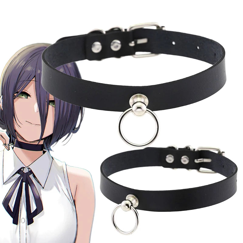 Black Leather Collar