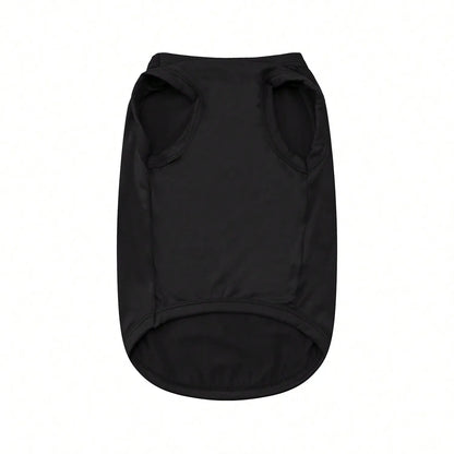 1pc Letter Print Dog Vest Tank Top, Featuring A Playful 'Where's The Food' Back Print