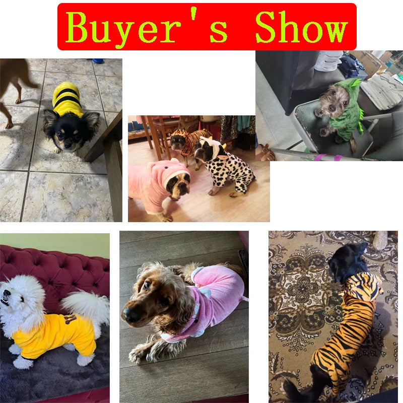 Soft Warm Fleece Dogs Jumpsuits/Hoodies Pet Clothing for Small Dogs or Cats