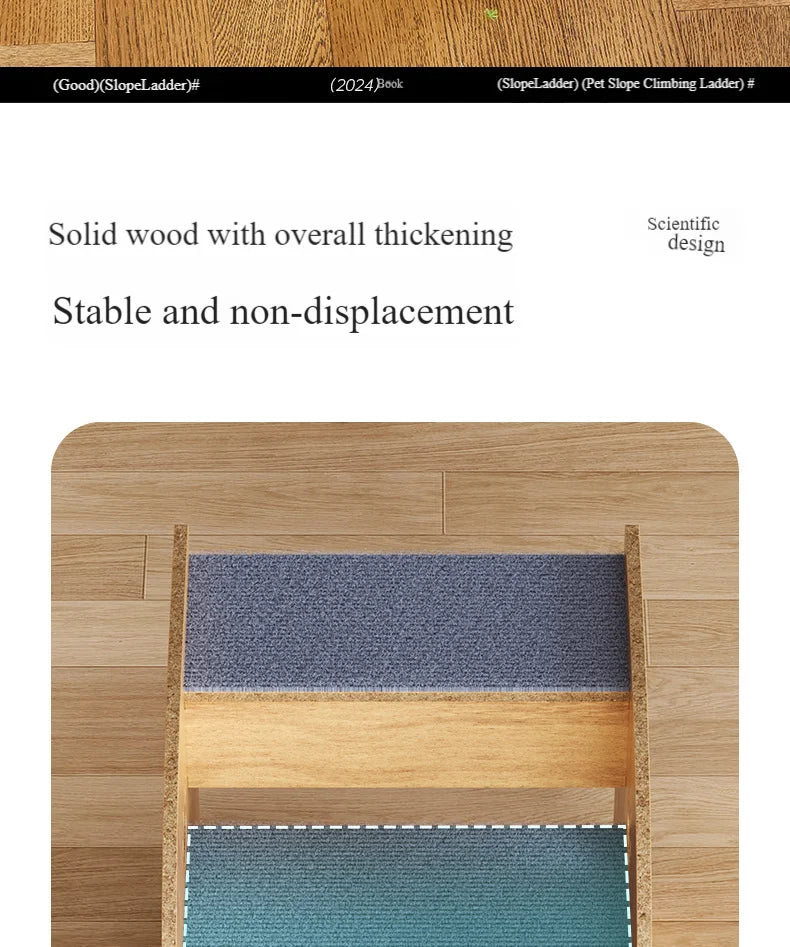 Dog ladder, detachable, with non-slip base. Suitable for small and medium-sized dogs, can be used indoors and outdoors.