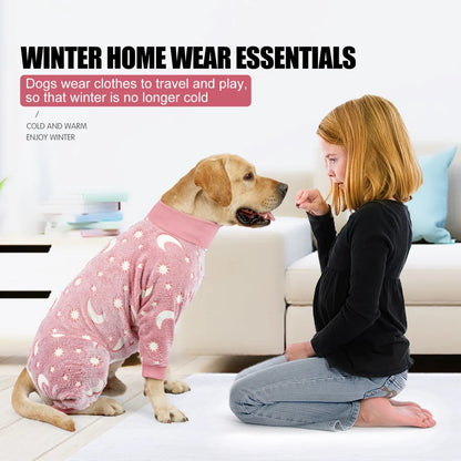 Warm Fleece Puppy Dog Pajamas Pet Overalls Costumes For Small - Large Dogs