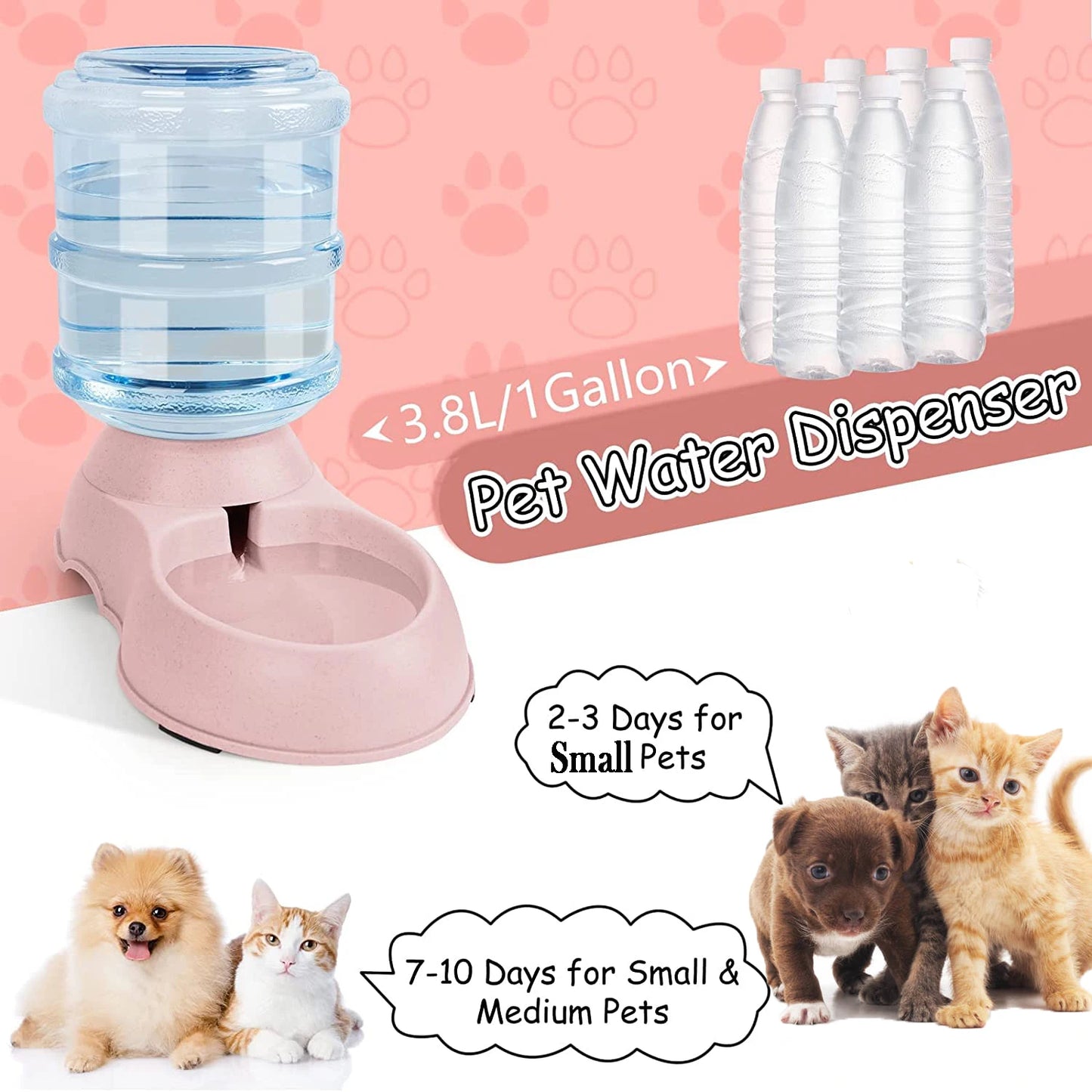 Automatic Water Dispenser Large Capacity Pet Feeder Dog Food, Dog & Cat Feeder, Drinking Bowl