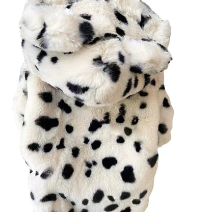 Zippered Thickened Dog Hoodie - Breathable Warm Cotton Coat for Small Breed Pets