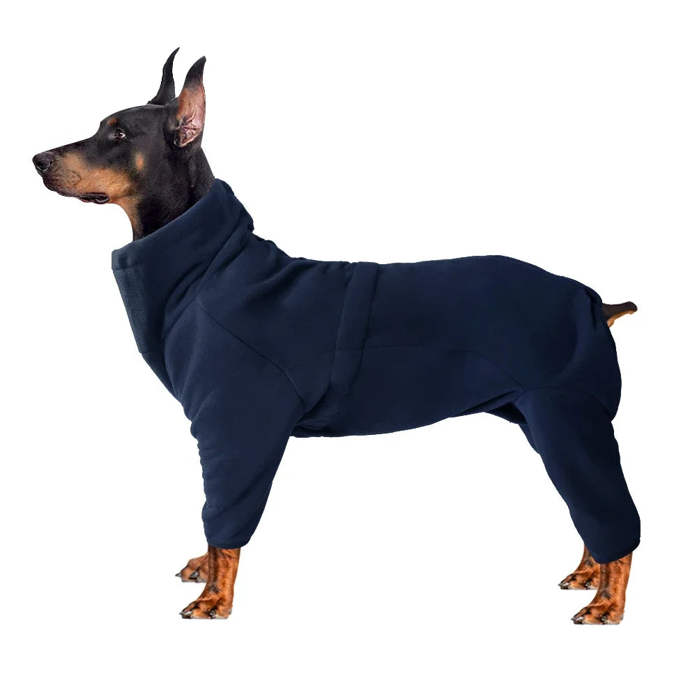 Dog Clothes Soft Fleece Pullover Pajamas For Small, Medium & Large Dogs, Warm Winter Coat