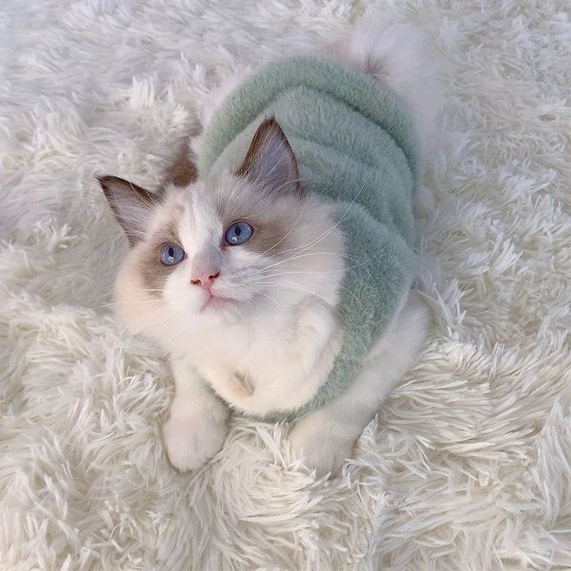 Warm Kitten Clothes for Winter, Sweater Vests