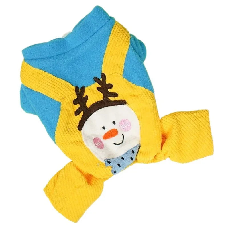 Cat Clothing for Winter Thick Four-legged Coat for Warmth