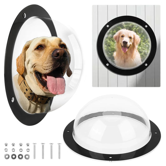 Acrylic Dome Dog Porthole Window Clear View Bubble Peek Window Dog Window for Doggie/Cat