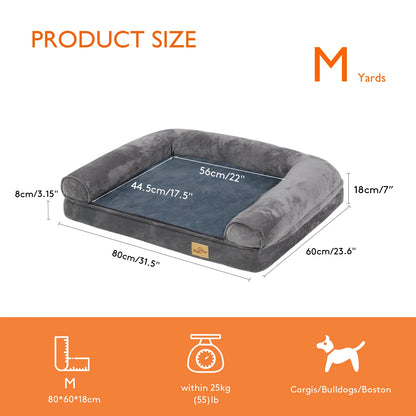 Large Dog Bed, Extra Large Orthopedic Pet Mattress Couch, Removable Washable Cover Soft Sponge Foam