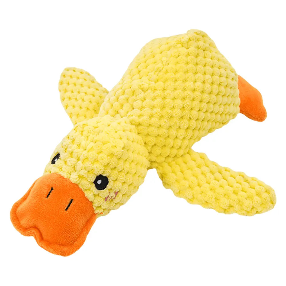 Dog Calming Duck Pet Plush Toy with Quacking Sound, Calming Duck Dog Toy Pillow Toy