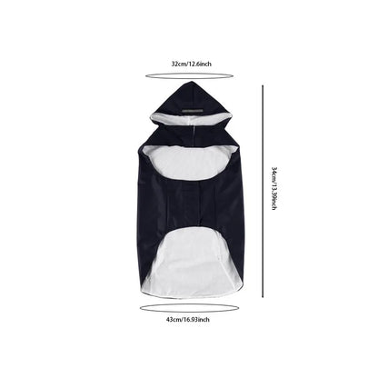 9 Sizes, Dog Raincoat Small, Medium and Large Dogs, Waterproof Hooded Rain Jacket